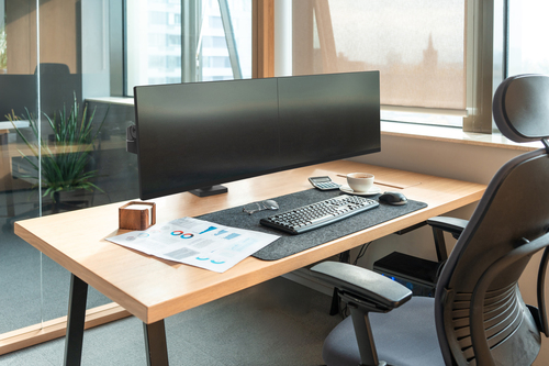 LX Pro Dual Side-by-Side Arm, Two Monitor Mount - Black