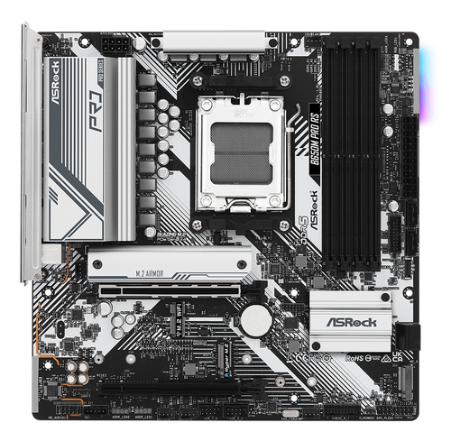 ASRock B650M Pro RS Gaming-Desktop-Motherboard - AMD B650 Chipsatz - Buchse AM5 - Micro ATX - Ryzen 7, Ryzen 9 Unterstützt