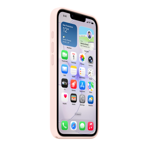 Apple Hülle Smartphone - Pink - Seidig, Softtouch - Sturzsicher, Kratzfest - Silikon, MicroFiber - Kann drahtlos geladen w