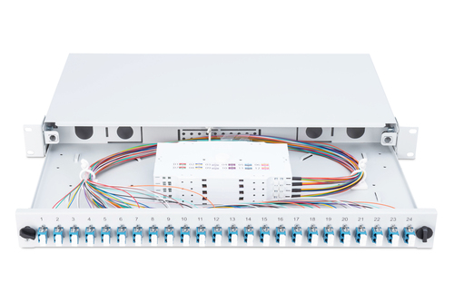 Digitus Fiber Optic Splice Box, Equipped, LC, OS2. Connector type: LC, Product colour: Grey, Housing material: Steel. Quan