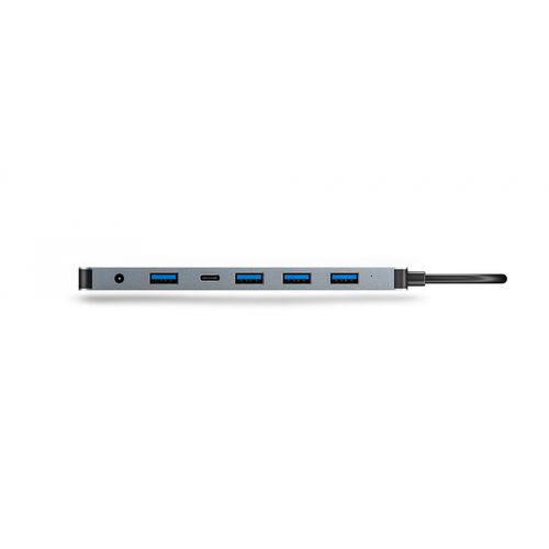 Hub USB Urban Factory MINEE - USB Type A, USB Type C - 640 Mo/s - Ordinateur portable, Tablette, Smartphone, Bureau - Gris