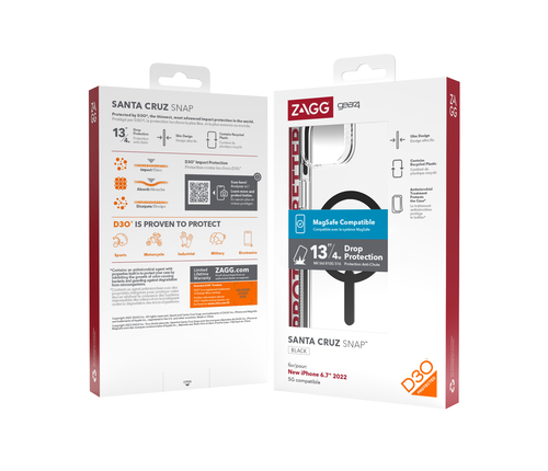 GEAR4 D3O Santa Cruz Snap Apple iPhone 14 Plus Black. Case type: Cover, Brand compatibility: Apple, Compatibility: iPhone 