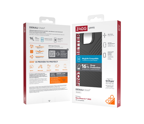 GEAR4 D3O Denali Snap Apple iPhone 14 Black. Case type: Cover, Brand compatibility: Apple, Compatibility: iPhone 14, Maxim