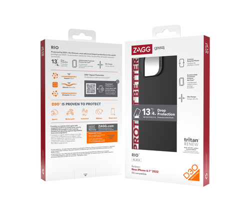 GEAR4 D3O Rio Apple iPhone 14 Black. Case type: Cover, Brand compatibility: Apple, Compatibility: iPhone 14, Maximum scree