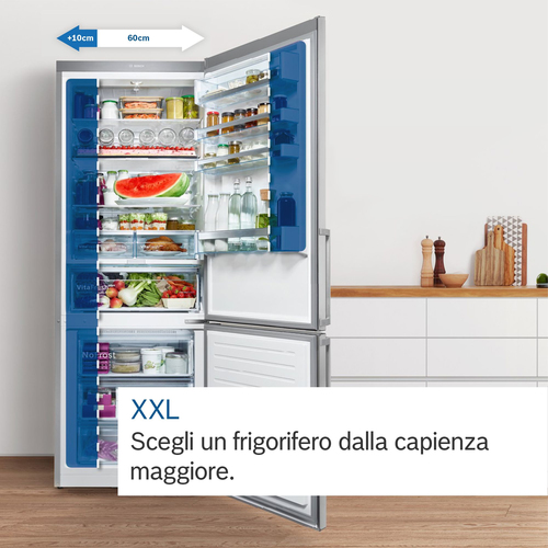 Congelatore/Freezer Bosch KGN497WDF 440 L - Installazione libera - Bianco - Digital Inverter Compressor - Allarme porta - 