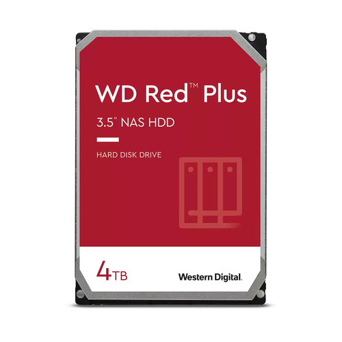 WD Red Plus Festplatte - 3,5" Intern - 4 TB - SATA (SATA/600) - Conventional Magnetic Recording (CMR) Method - Speichersys
