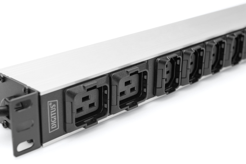 Digitus PDU - IEC 60320 C20 - 8 x IEC 60320 C13, 2 x IEC 60320 C19 - 16 A - 230 V AC Eingang - 1U - Waagerecht - Rackmount