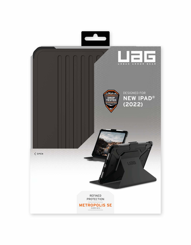 Urban Armor Gear Metropolis SE Robust Tasche (Folie) für 27,7 cm (10,9 Zoll) Apple iPad (2022) Tablet, Apple Pencil, Stylu