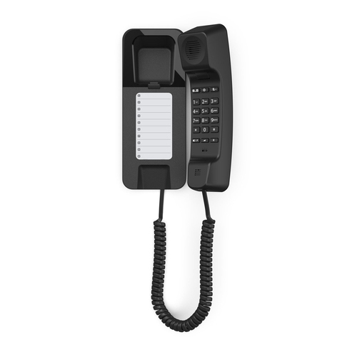 Gigaset 200 Standard-Telefon - Desktop, Wandmontierbar - Schwarz - Hörhilfen-kompatibel