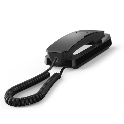 Gigaset 200 Standard-Telefon - Desktop, Wandmontierbar - Schwarz - Hörhilfen-kompatibel