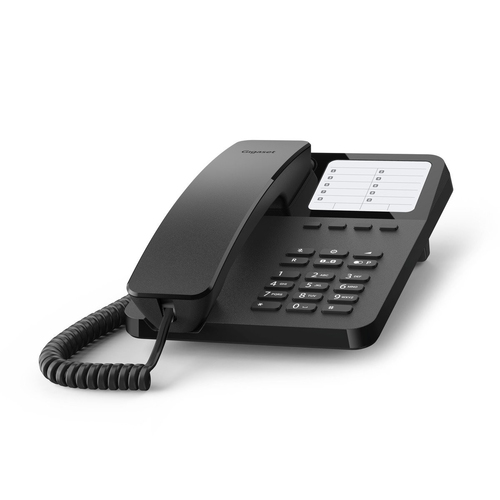 Gigaset DESK 400 Standard-Telefon - Wandmontierbar, Desktop - Schwarz - Hörhilfen-kompatibel