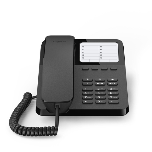 Gigaset DESK 400 Standard-Telefon - Wandmontierbar, Desktop - Schwarz - Hörhilfen-kompatibel