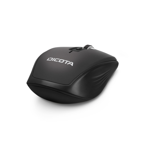 Dicota Travel Maus - Bluetooth - Schwarz - Kabellos - 10 m - 1600 dpi Auflösung - Symmetrisch - 1 x AA Battery Supported