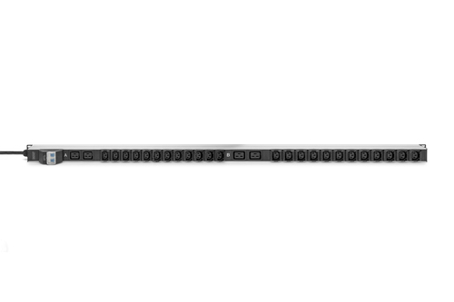 Digitus Basis IT PDU, 1-phasig 32A, 24 x C13, 4 x C19, 3 m Zuleitung, IEC 60309 32 A Stecker. PDU-Typen: Standard, Rack-Ka