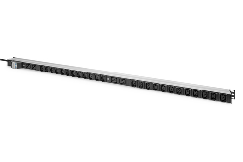 Digitus Basis IT PDU, 1-phasig 32A, 24 x C13, 4 x C19, 3 m Zuleitung, IEC 60309 32 A Stecker. PDU-Typen: Standard, Rack-Ka