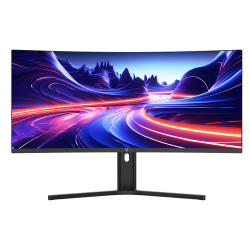 V7 L340WQ-HAS-E 34 Zoll Klasse UW-QHD Gekrümmter Bildschirm LCD-Monitor - 21:9 Format - Schwarz - 86,4 cm (34 Zoll) Viewab
