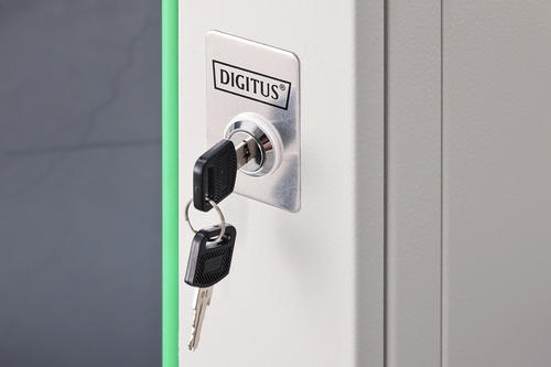 DIGITUS Professional Dynamic Basic DN-19 09U-6/6-EC 9U Wandmontierbar Rackschrank für Server, Patchfeld, LAN-Schalter - 48