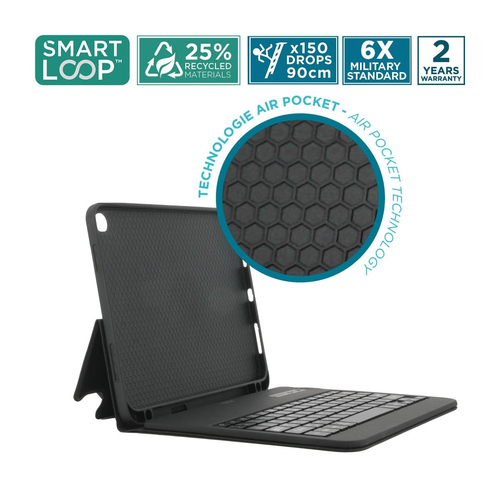 MOBILIS Element Tastatur/Cover (Folie) für 27,9 cm (11 Zoll) Samsung Galaxy Tab A9+ Tablet - Schwarz - Polyethylenterephth