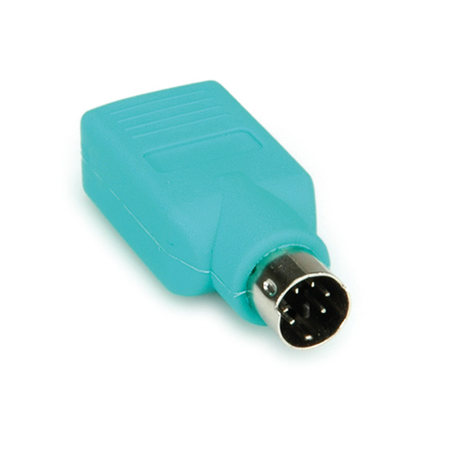 Value 12.99.1072 Data Transfer Adapter - 1 x Type A USB Female - 1 x 6-pin Mini-DIN (PS/2) Mouse Male - Green