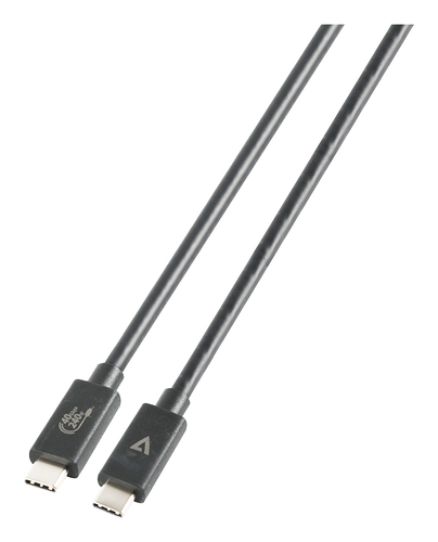 V7 V7USB4-1.2M 1.20 m USB-C Data Transfer Cable - First End: 1 x USB4 Thunderbolt 4 Type C - Male - Second End: 1 x USB4 T