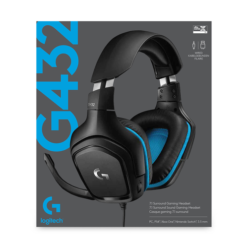 LOGITECH HEADSET G432 GAMING WIRED LEATHERETTE USB