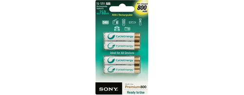 4PCS NIMH-AKKU-BLISTER MICRO 800 MAH CYCLE-ENERGY-BLUE