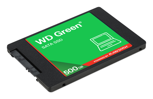 Western Digital Green WD ? SATA SSD 2,5"/7 mm POWERED BY SANDISK 500 GB. SSD capacity: 500 GB, SSD form factor: 2.5", Read