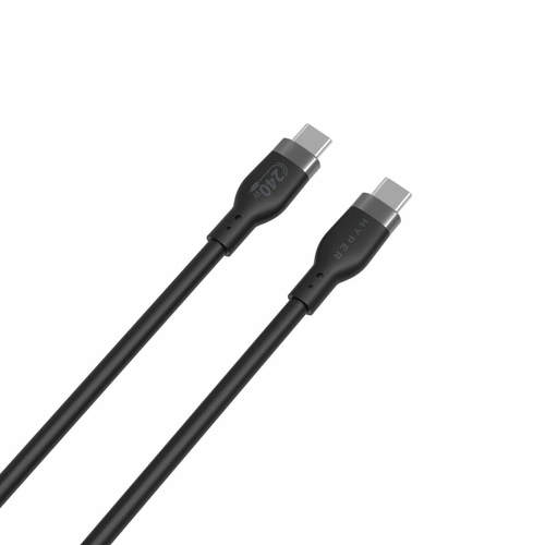 Targus HyperJuice HJ4001BKGL Charging Cable - 1 m - For USB Type C Device, MacBook - USB Type C / USB Type C - Black - Tan