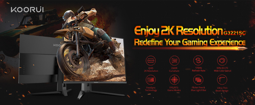 Koorui G3221SC. Bildschirmdiagonale: 80 cm (31.5"), Display-Auflösung: 2560 x 1440 Pixel, HD-Typ: Quad HD, Reaktionszeit: 