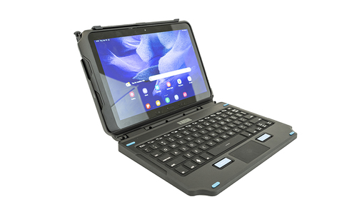 Gamber-Johnson Tastatur - Kompakt - Dock Konnektivität - Pogo Pin Schnittstelle - TouchPad - Deutsch - Silicon Rubber Schl