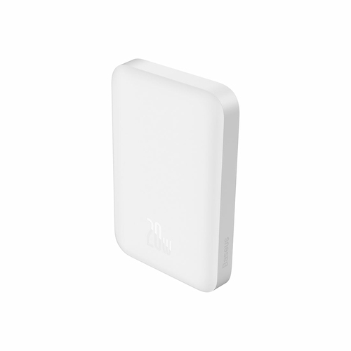 Power Bank Baseus - Bianco - Per iPhone - 6000 mAh - 20 W - Connettore USB di tipo C - 1 x USB - Bianco