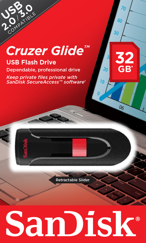 SanDisk Cruzer Glide 32 GB USB 2.0 Flash Drive