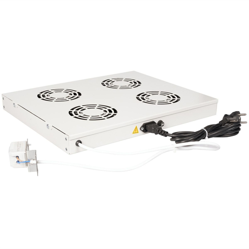 Roline Fan Tray - Rack Mount - Light Grey - 4 Fan - 1U Rack Height