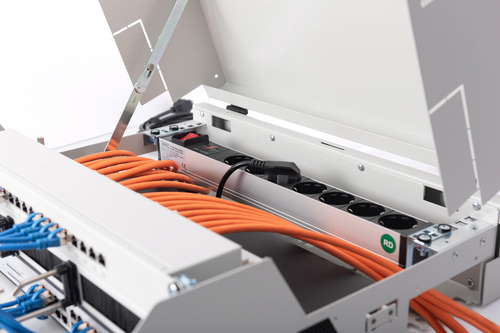 Digitus DN-19 04U-PB 5U Rackschrank - 482,60 mm Rack-Breite - Grau - Glas, Stahl - 80 kg Maximale Gewichtskapazität
