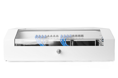 Digitus DN-19 04U-PB 5U Rackschrank - 482,60 mm Rack-Breite - Grau - Glas, Stahl - 80 kg Maximale Gewichtskapazität
