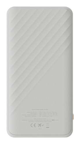 Xtorm XG2100U. Battery capacity: 10000 mAh, Battery technology: Lithium Polymer (LiPo). USB Type-A output ports: 1, USB Ty