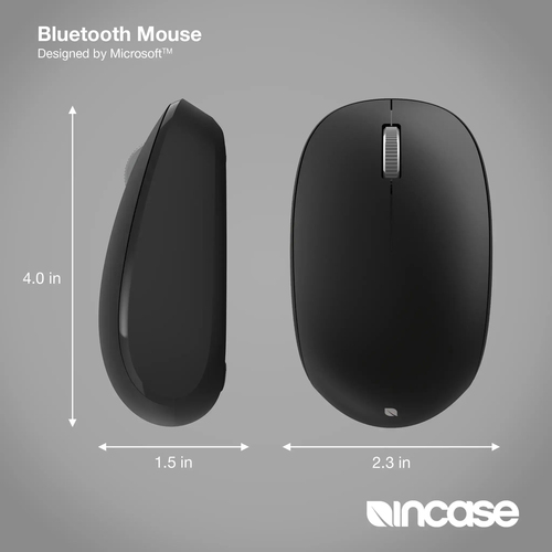 Incase Designed by Microsoft Maus - Bluetooth - Schwarz - Kabellos - Scroll-Rad - Symmetrisch - 1 x AA Battery Supported