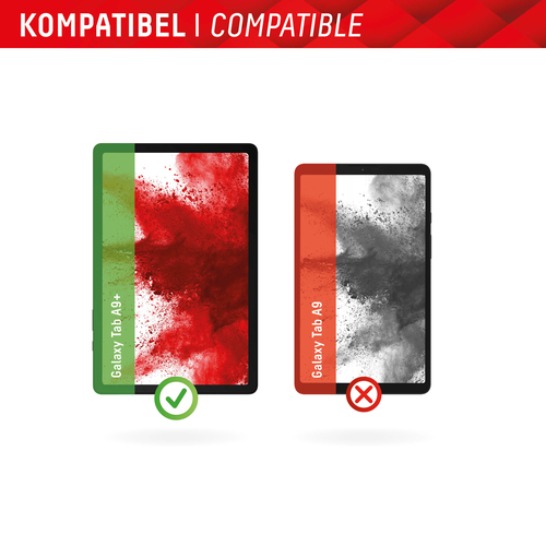 Displex 9H Smart Glass Displayschutz für Samsung Galaxy Tab A9+ - Transparent - 1 - für LCD Tablet - Bruchfest, Kratzfest,