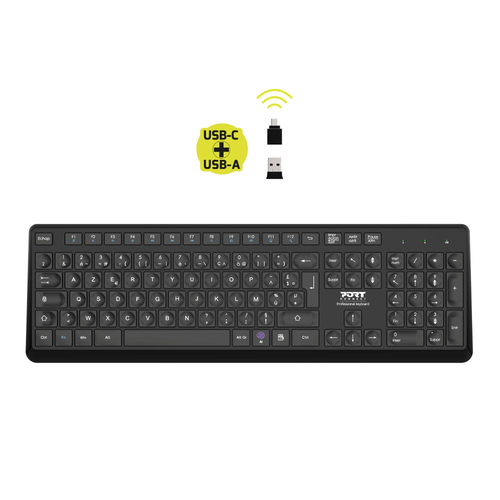 Port Keyboard - Wireless Connectivity - English (UK) - QWERTY Layout - RF - 2.40 GHz