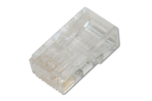 Digitus CAT 6 Modular plugs for round cable, unshielded, Pass through connector. Connector(s): RJ-45, Product colour: Tran