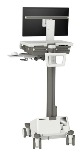 Ergotron Mosaic Medical Trolley - TAA Compliant - 19.50 kg Load Capacity - 4 Casters - 127 mm Caster Size - 61 cm (24") Sc