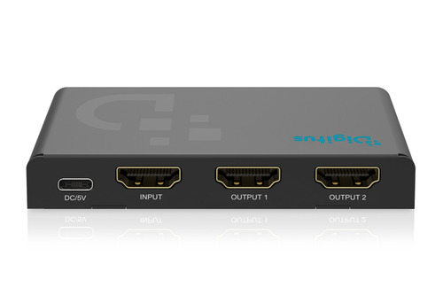 Digitus 4K HDMI Splitter, 1x2. Video port type: HDMI, Video out: 2x HDMI. Maximum resolution: 3840 x 2160 pixels, Product 