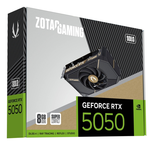 Zotac GAMING GeForce RTX 5050 SOLO. Graphics processor family: NVIDIA, Graphics processor: GeForce RTX 5050. Discrete grap