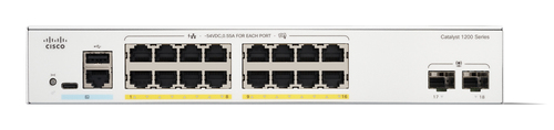 Cisco Catalyst 1200 C1200-16P-2G 16 Ports Manageable Ethernet Switch - Gigabit Ethernet - 1000Base-X, 10/100/1000Base-T - 