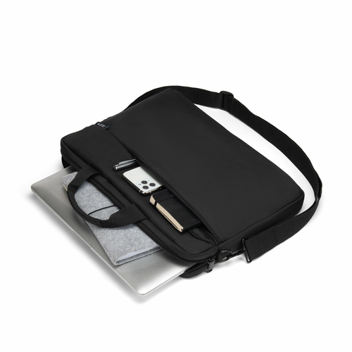 Dicota Slim Case ONE Tasche für 35,6 cm (14 Zoll) bis 40,6 cm (16 Zoll) Notebook - Schwarz - 300D rPET Polyester Körper - 