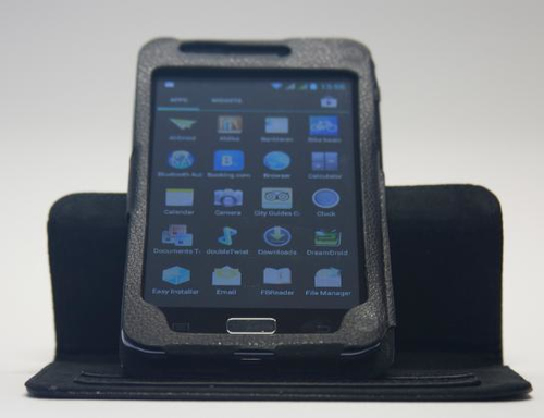 Icarus Wave Carrying Case Smartphone - Black - Faux Leather Body