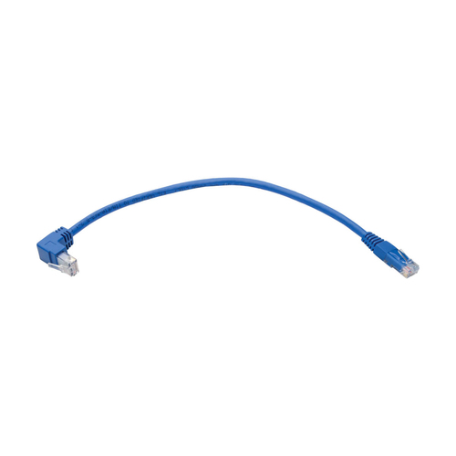 Tripp Lite N204-001-BL-UP Up-Angle Cat6 Gigabit Molded UTP Ethernet Cable (RJ45 Right-Angle Up M to RJ45 M), Blue, 1 ft. (