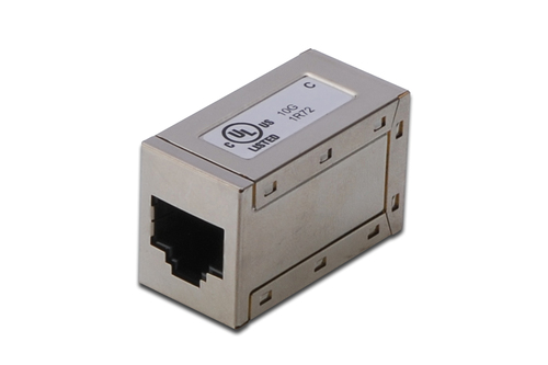 Digitus CAT 6, modulare Kupplung, geschirmt. Anschluss 1: RJ45, Anschluss 2: RJ45, Beschichtung Steckerkontakte: Gold. Pro
