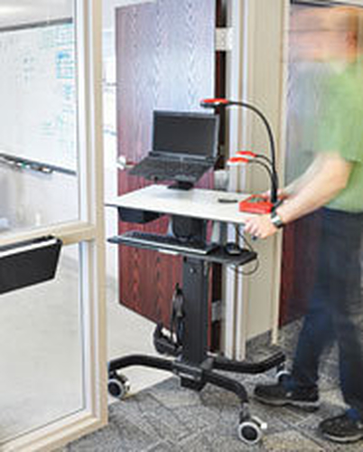 Ergotron TeachWell Mobile Digital Workspace. Product colour: Graphite, Grey, Type: Multimedia cart, Material: Metal. Heigh