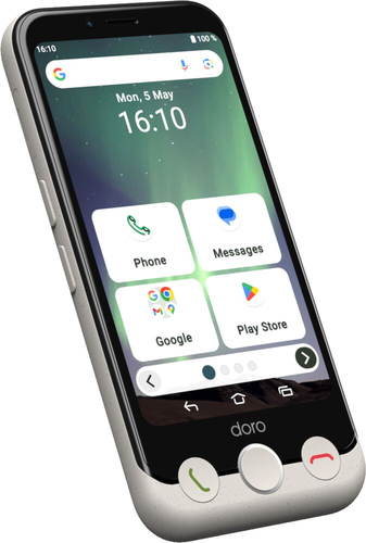 Doro Aurora A10 DSB-0550 64 GB Smartphone - 11,4 cm (4,5 Zoll) 1280 x 720 - Octa-Core 2 GHz - 4 GB RAM - Android 14 - 4G -
